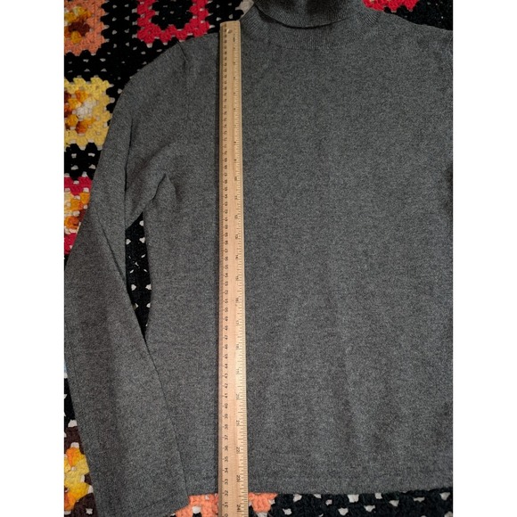 Saks Fifth Avenue Women's Cashmere Turtleneck Sweater Gray Size Large - Picture 3 of 7